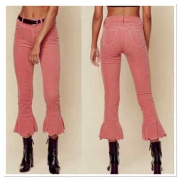 Mother Pants The Cha Cha Chew Hopscotch Ruffled Cropped‎ Corduroy Size 27 - Picture 1 of 8